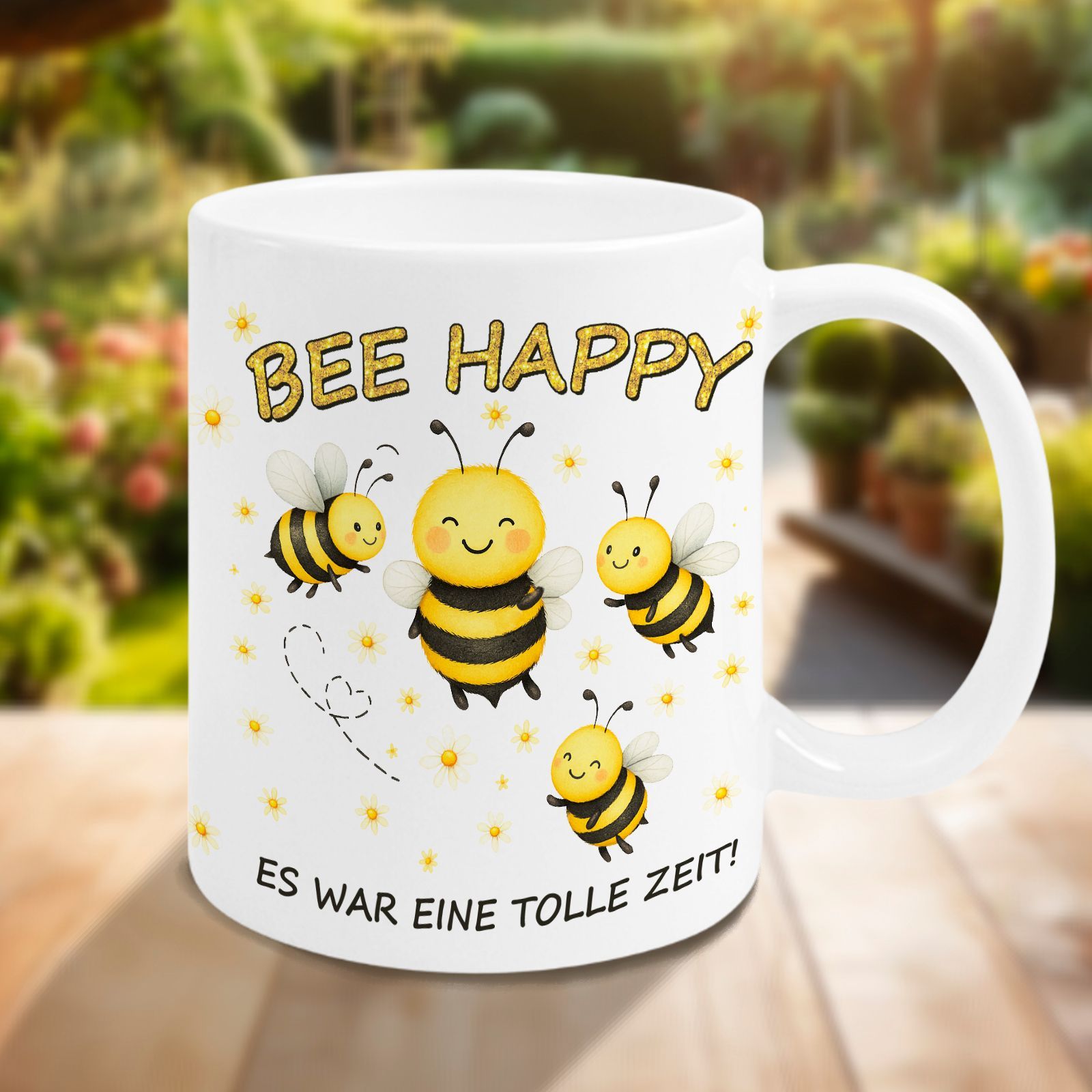 Tasse Bee Happy, Danke für die schöne Zeit!