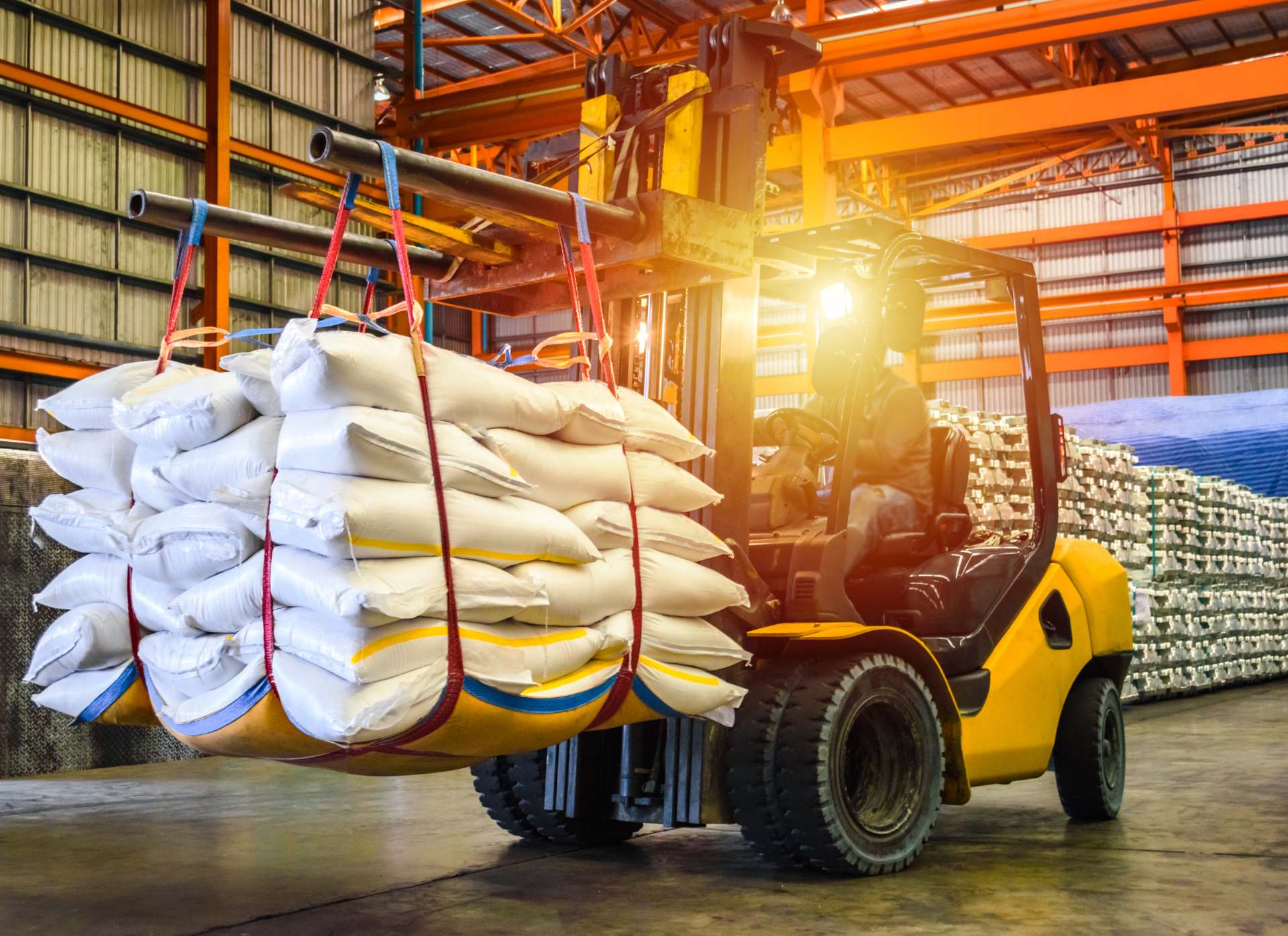 Industrial logistics representing international chemical sourcing and supply