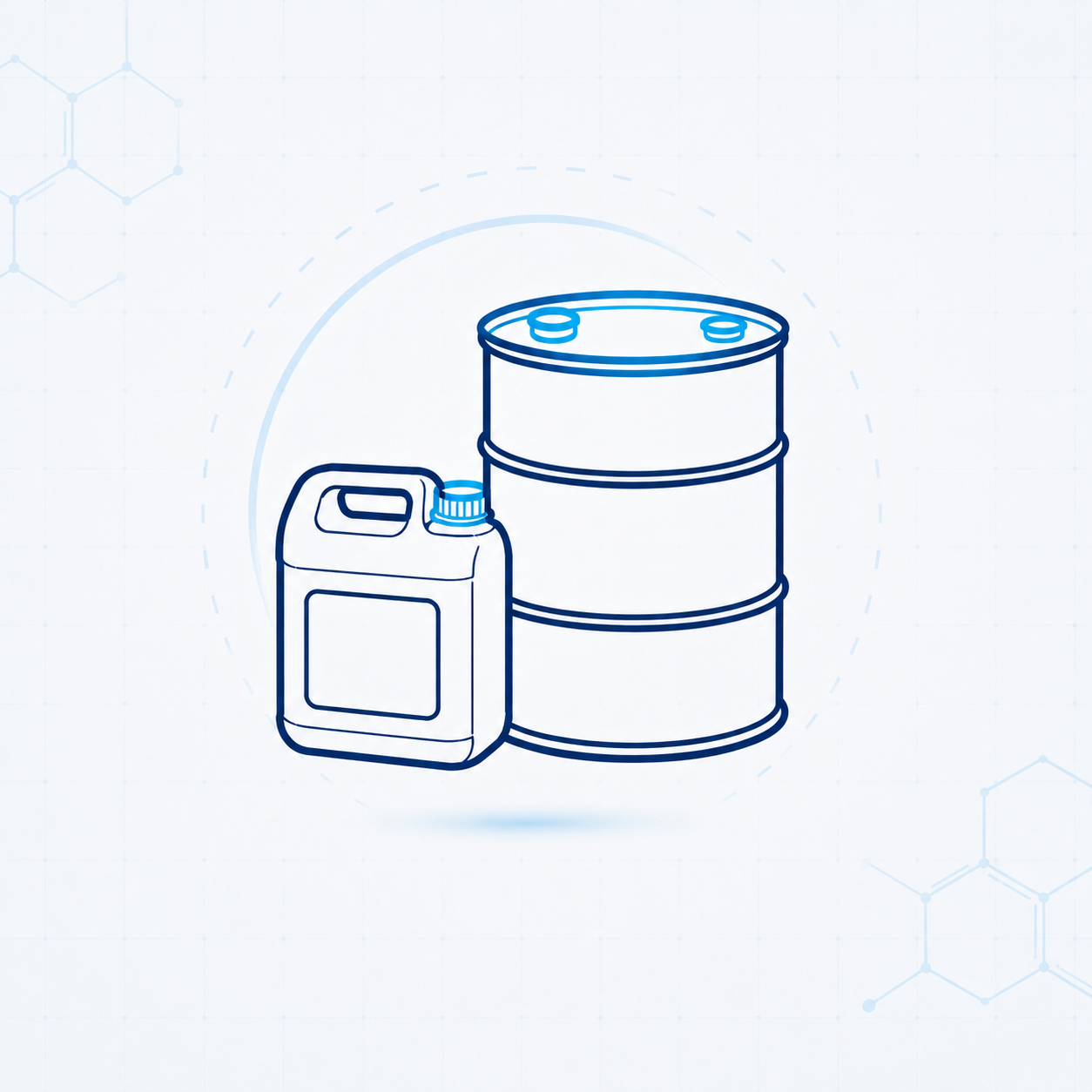 Industrial chemical packaging with canister and drum
