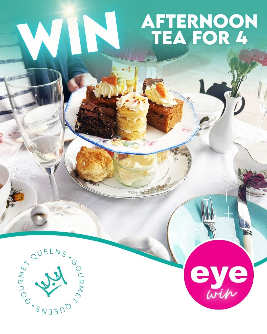 Win an Afternoon Tea for 4 at Gourmet Queens