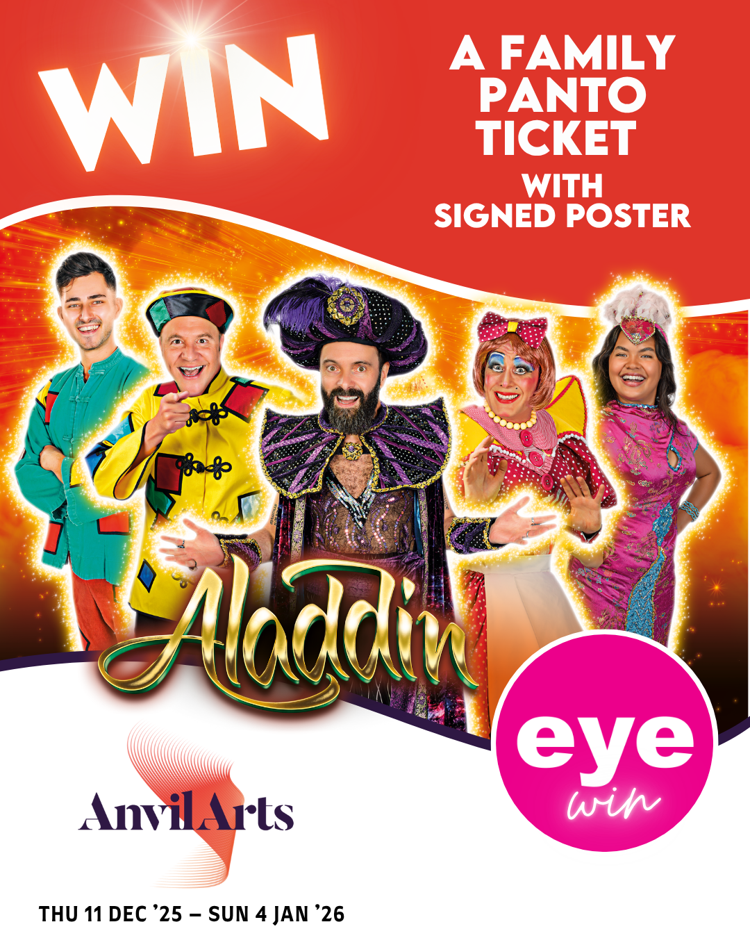 Win a Family Panto Ticket to see Sleeping Beauty at Anvil Arts