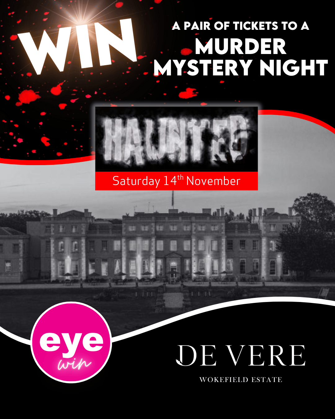 Win an Pair of Tickets to a Murder Mystery Night at De Vere Wokfield Estate)