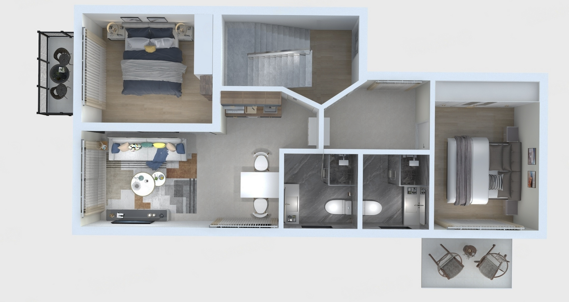 3D Ansicht der Wohnung Elsa