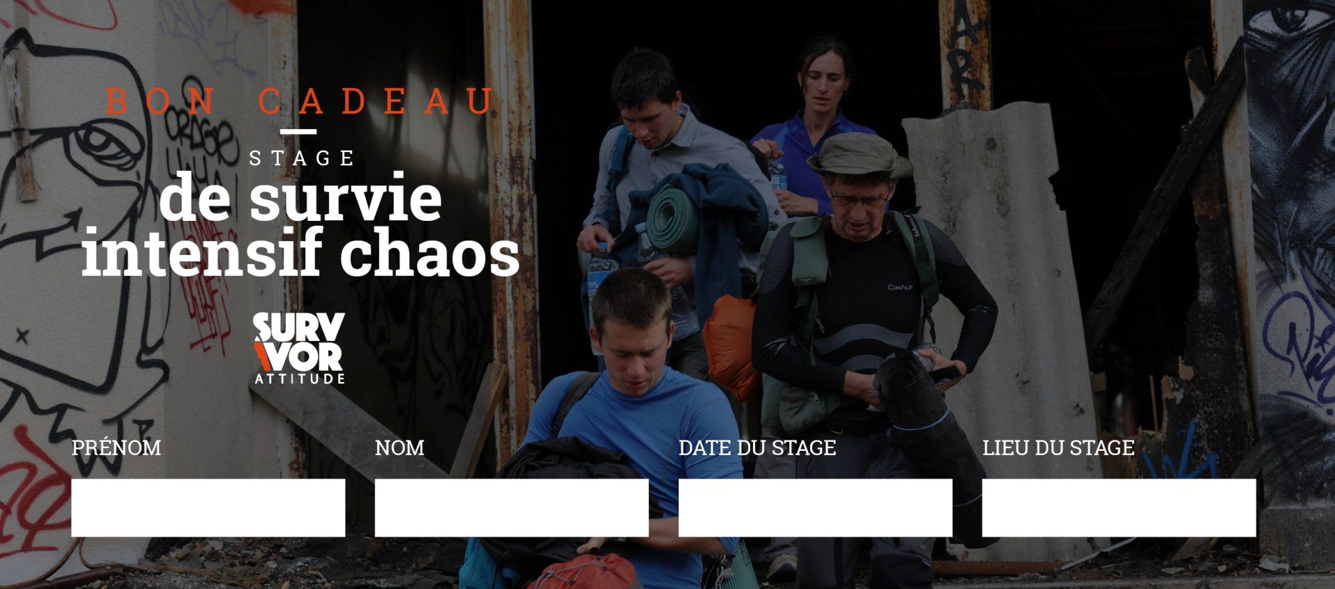 Offrir un bon cadeau stage survie intensif chaos urbain Survivor Attitude