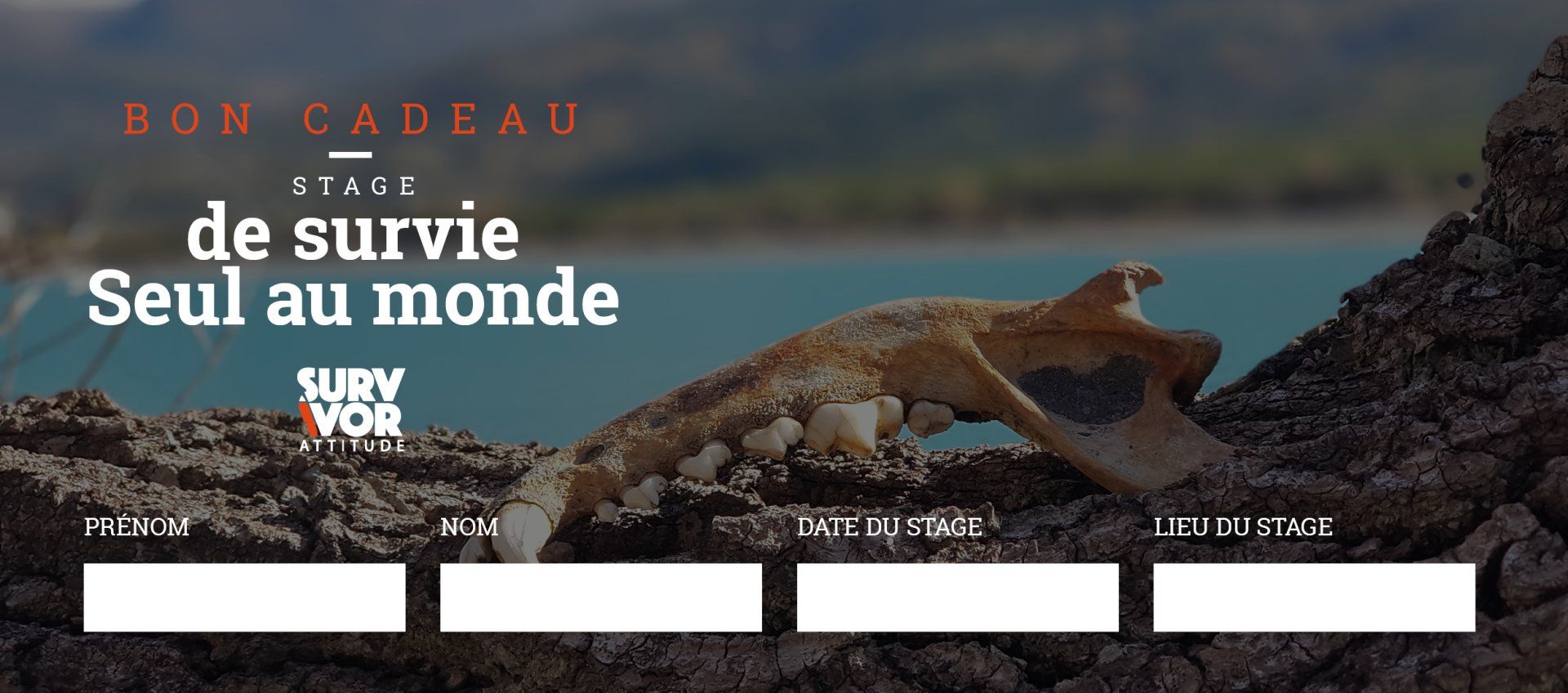 Offrir un bon cadeau stage ile déserte Survivor Attitude