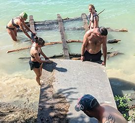 construction radeau survie