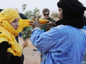Chèche pour Garmin en stage de survie