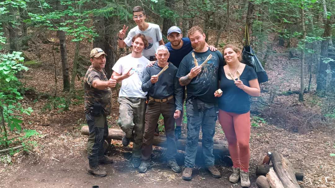 groupe stage bushcraft