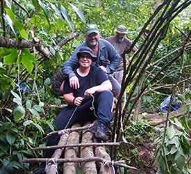 construction pont jungle