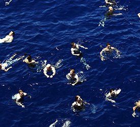 se dépasser dans l'eau