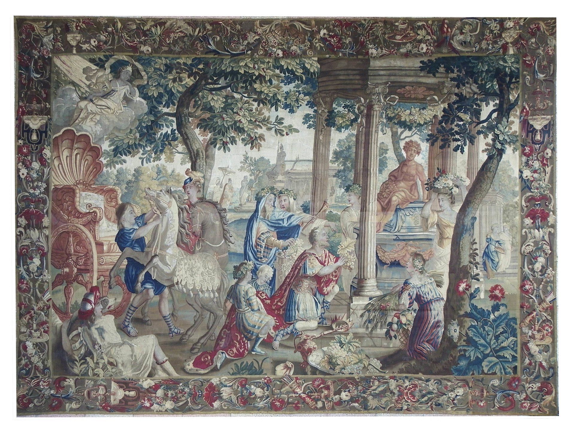 Photo of the 17th century Brussels Tapestry - Le Roi Œnée, Collection Galerie Jabert