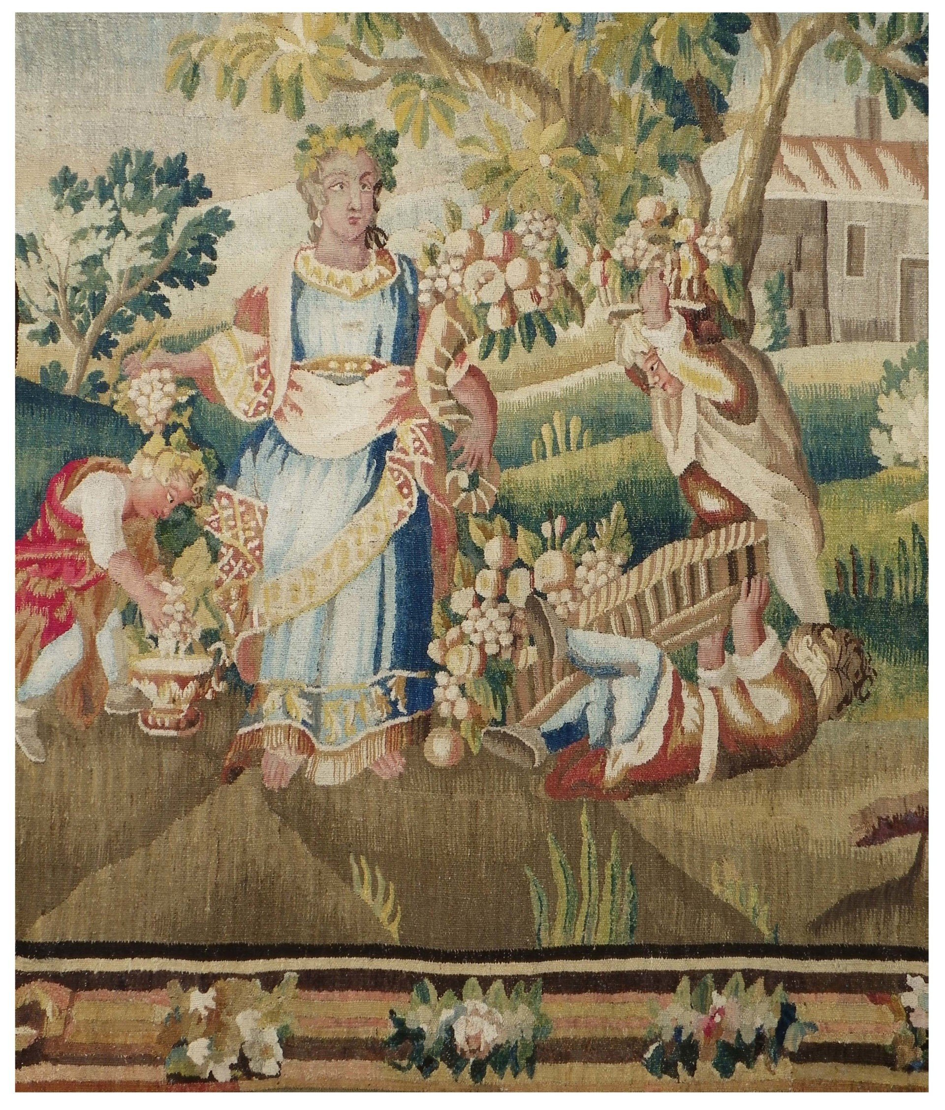 Achat Tapisserie de Felletin 18 eme siecle, Tapisserie Vendanges Achat Tapisserie de Felletin 18 eme siecle, Tapisserie Vendanges