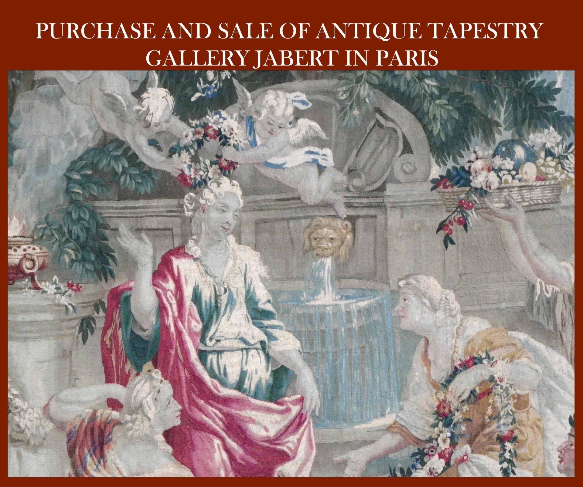 PURCHASE OLD AUBUSSON TAPESTRY INV PARIS - FRANCE