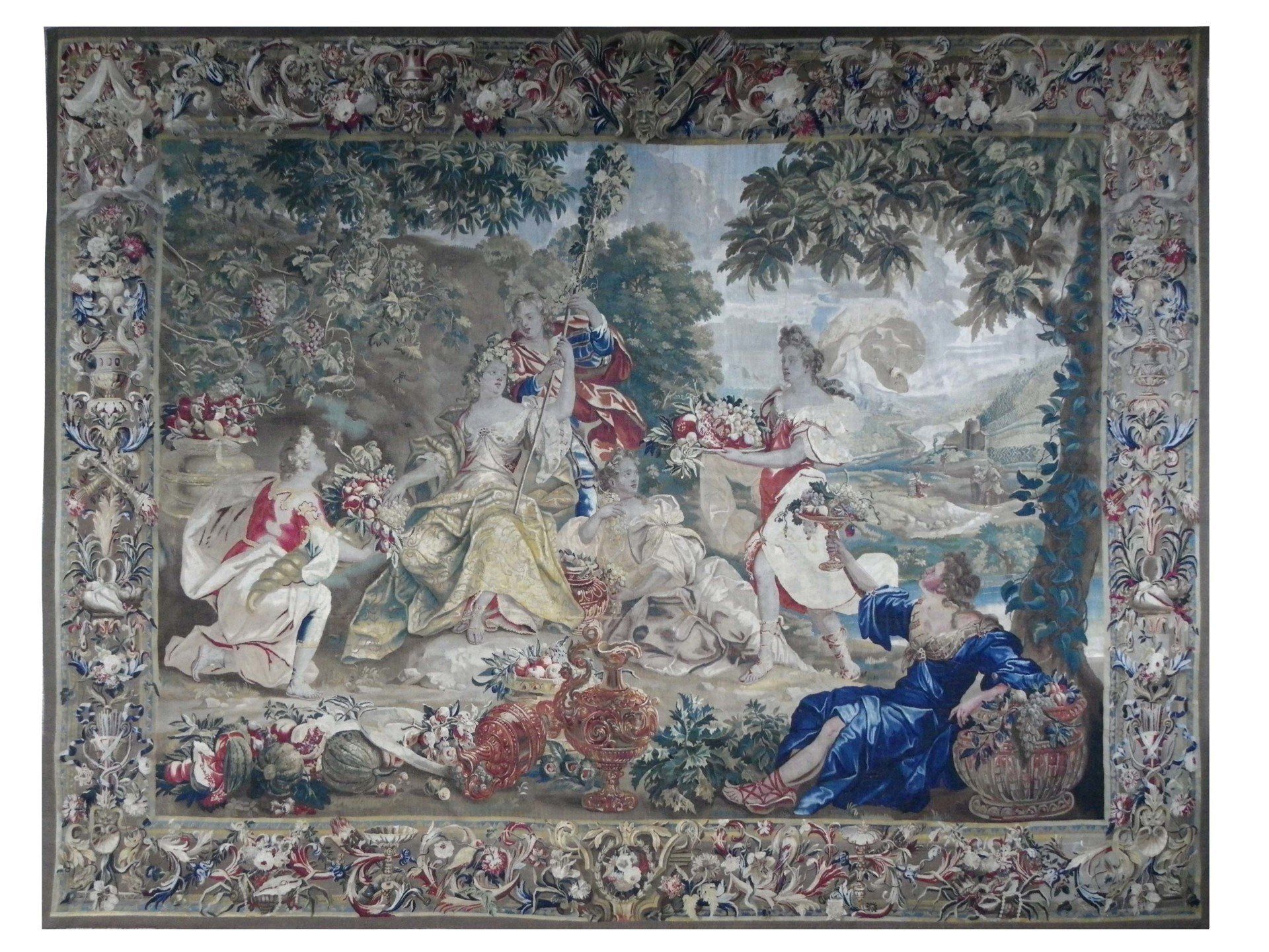 Photo de la tapisserie de Bruxelles XVII e siècle, Collection Galerie Jabert: Les Quatre Saisons - Automne Photo de la tapisserie de Bruxelles XVII e siècle, Collection Galerie Jabert: Les Quatre Saisons - Automne