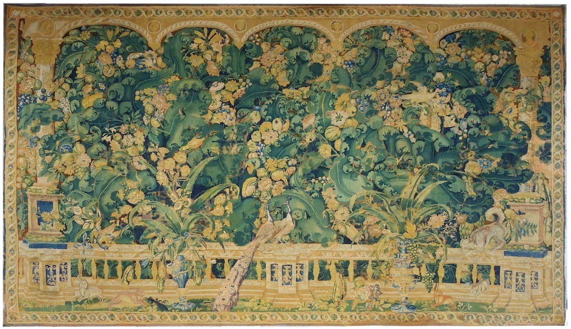 TAPISSERIE FLANDRES, TAPISSERIE FEUILLES DE CHOUX TAPISSERIE FLANDRES, TAPISSERIE FEUILLES DE CHOUX