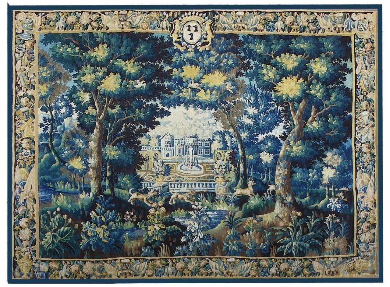 Tapeçaria Francesa Verdure Manufatura Aubusson Tapeçaria Francesa Verdure Manufatura Aubusson