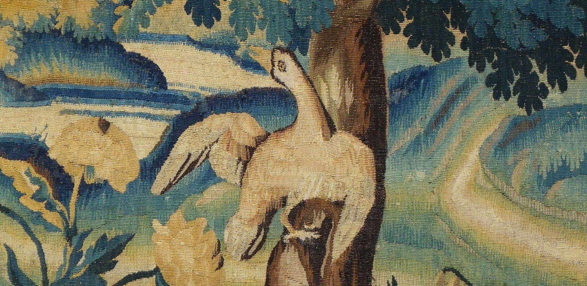 Cleaning and Restoration of Ancient and Contemporary Aubusson Tapestry in Gallery Jabert