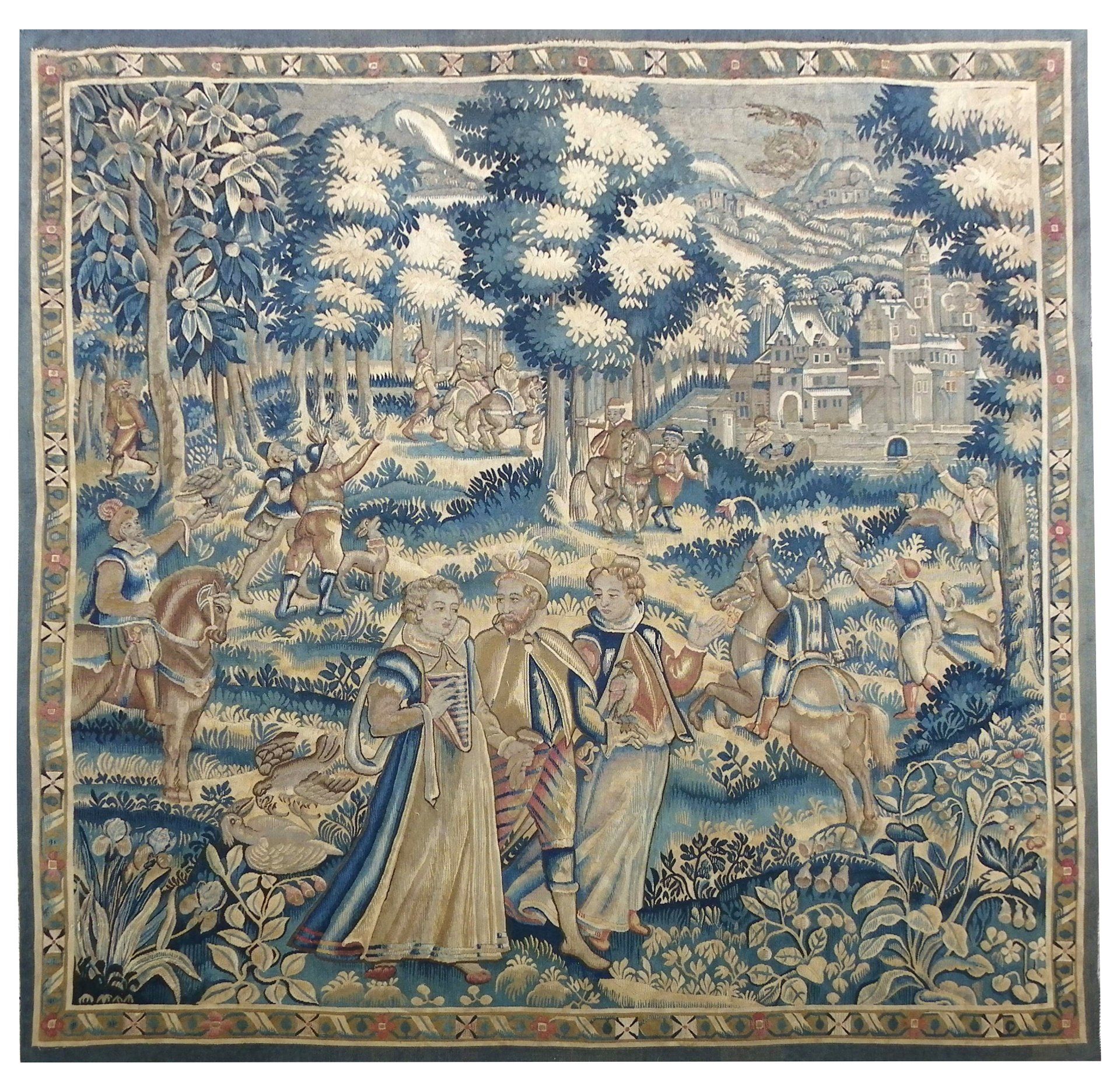 FLEMISH TAPESTRY - FALCON HUNTING | in Paris