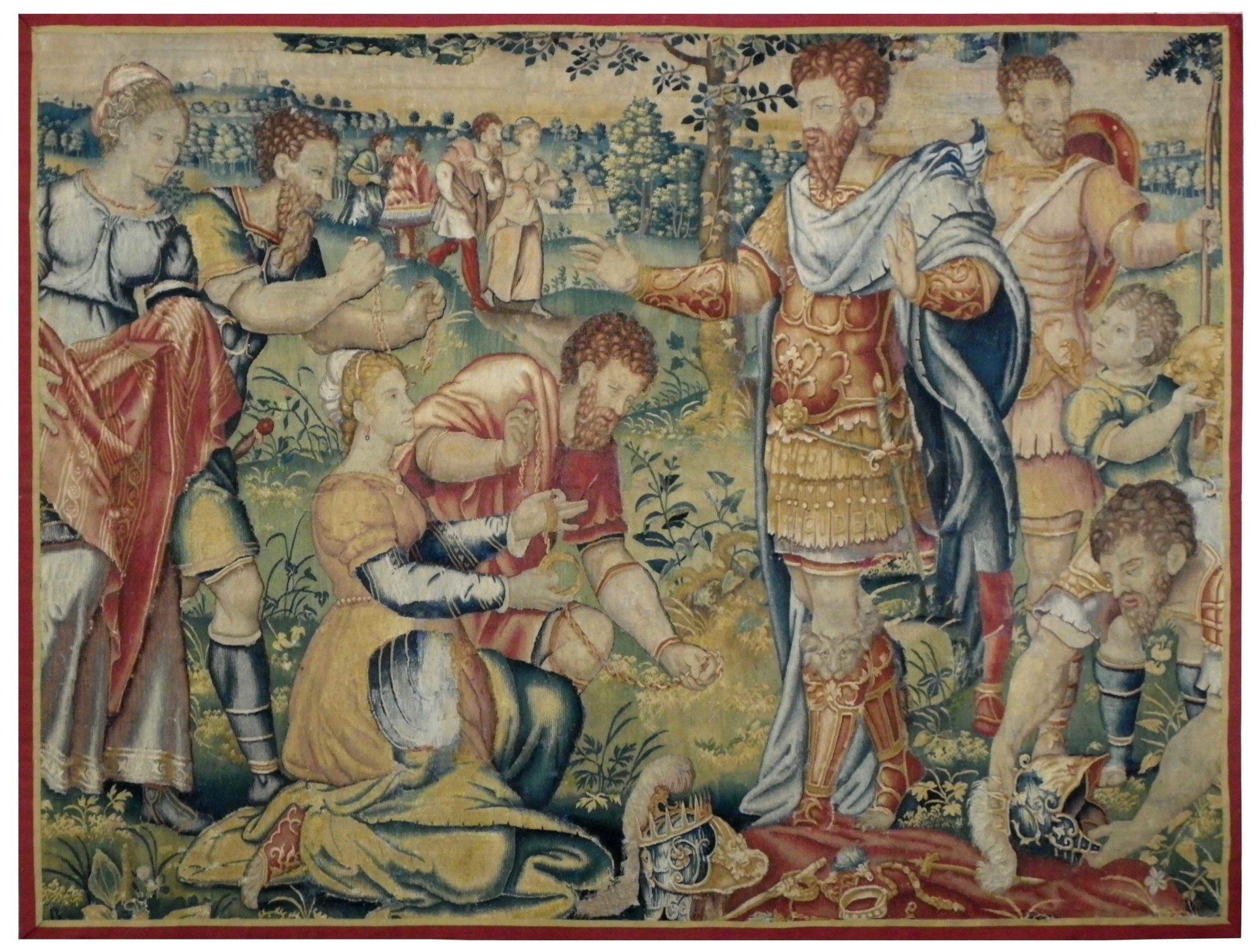 Photo de la tapisserie Gédéon Bruxelles XVIe siècle, Collection Galerie Jabert : Photo de la tapisserie Gédéon Bruxelles XVIe siècle, Collection Galerie Jabert :