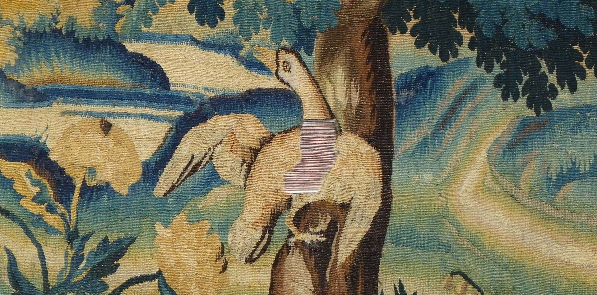 Cleaning and Restoration of Ancient and Contemporary Aubusson Tapestry in Gallery Jabert