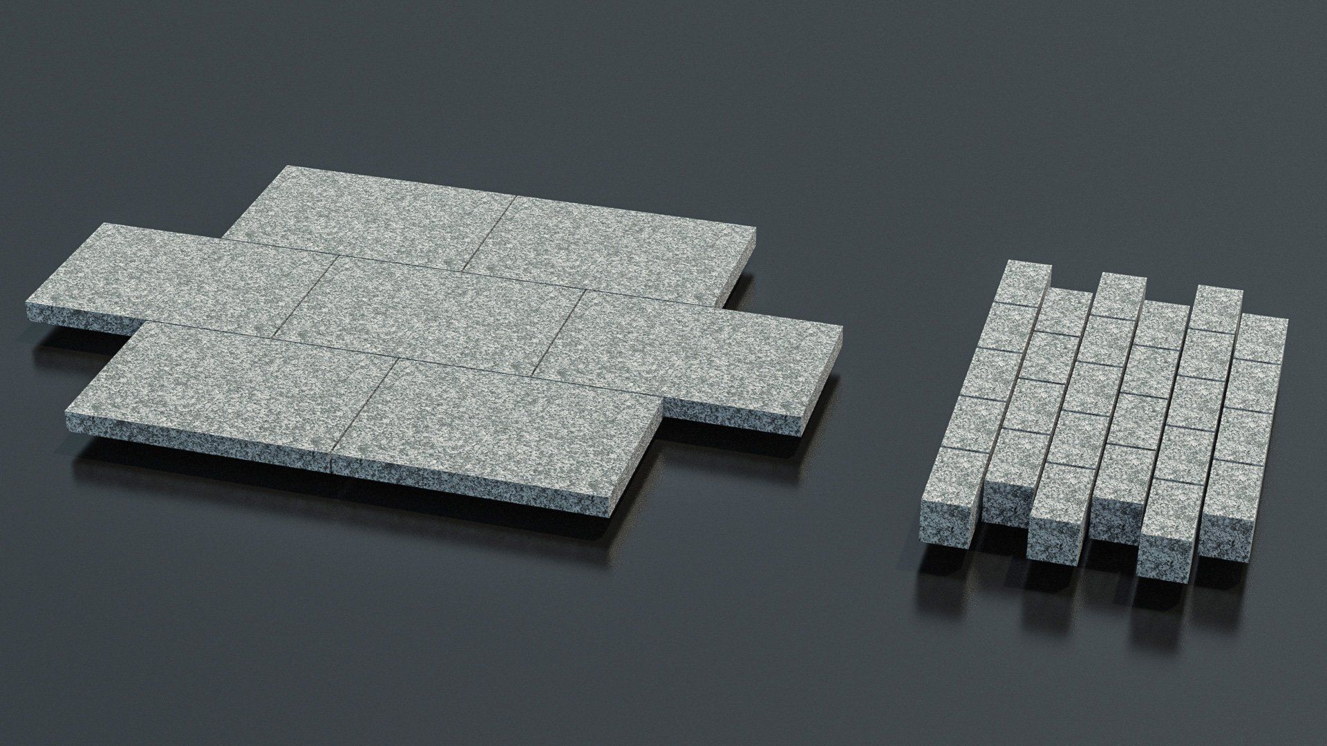 Baldosas y Adoquines de granito Gris Quintana