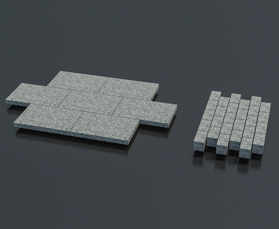 Piastrelle di granito e pietre per pavimentazione