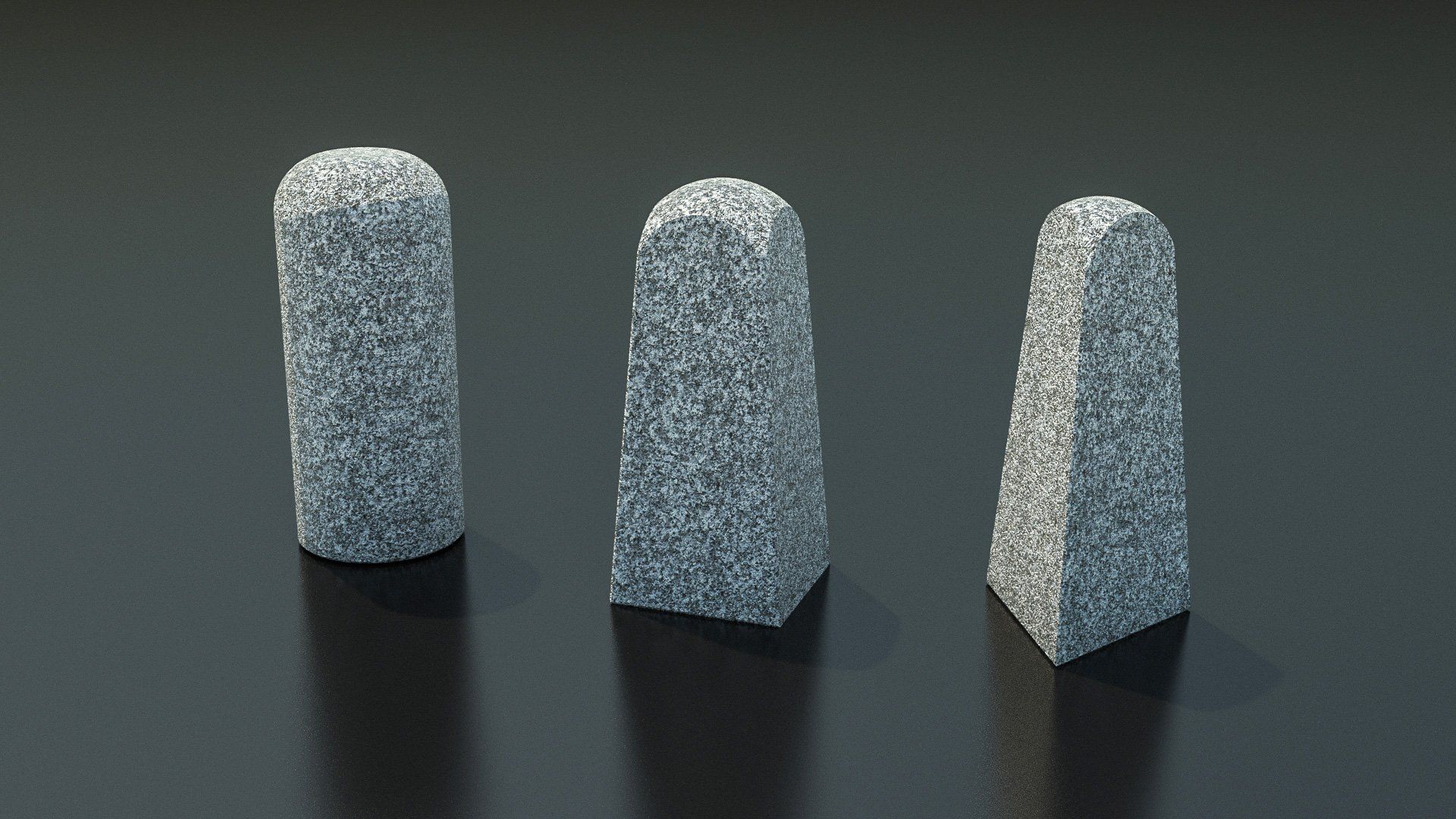 Bolardos Conicos de granito Gris Quintana
