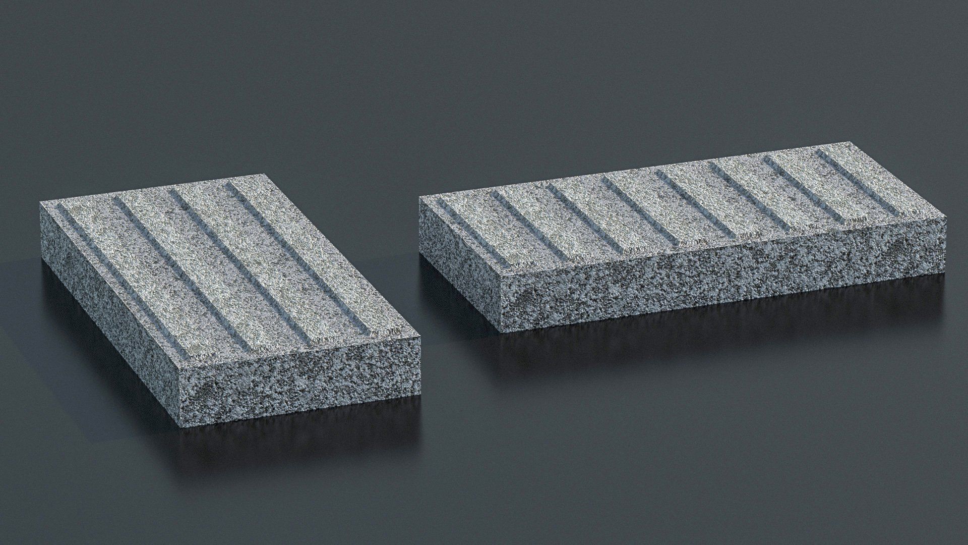 Baldosas de Granito Gris Quintana Podotactil Direccional