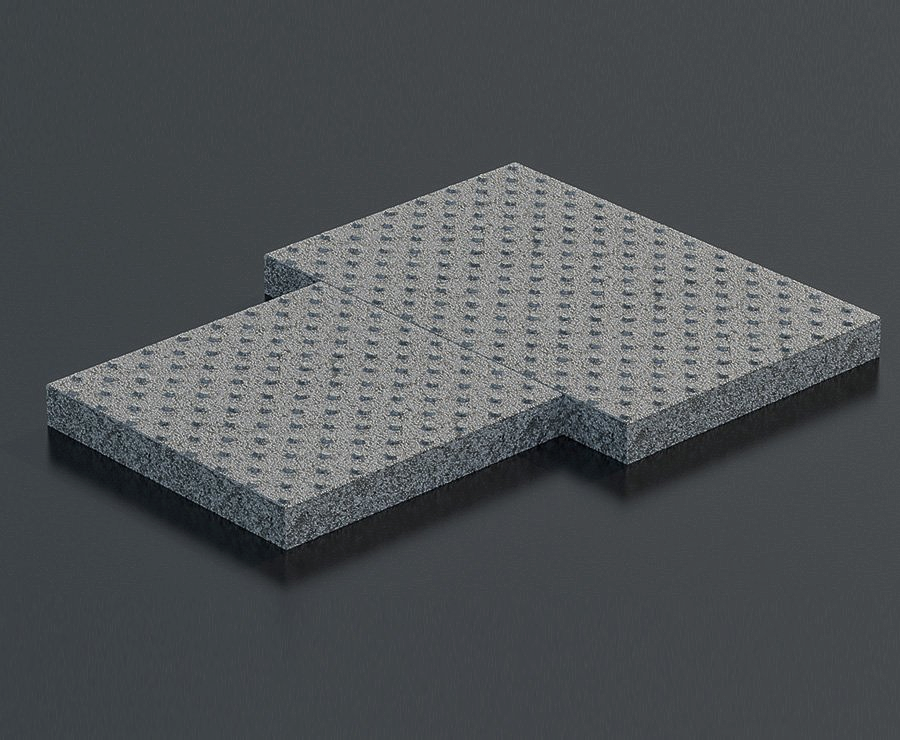 Baldosa Podotáctil Granito Gris Quintana