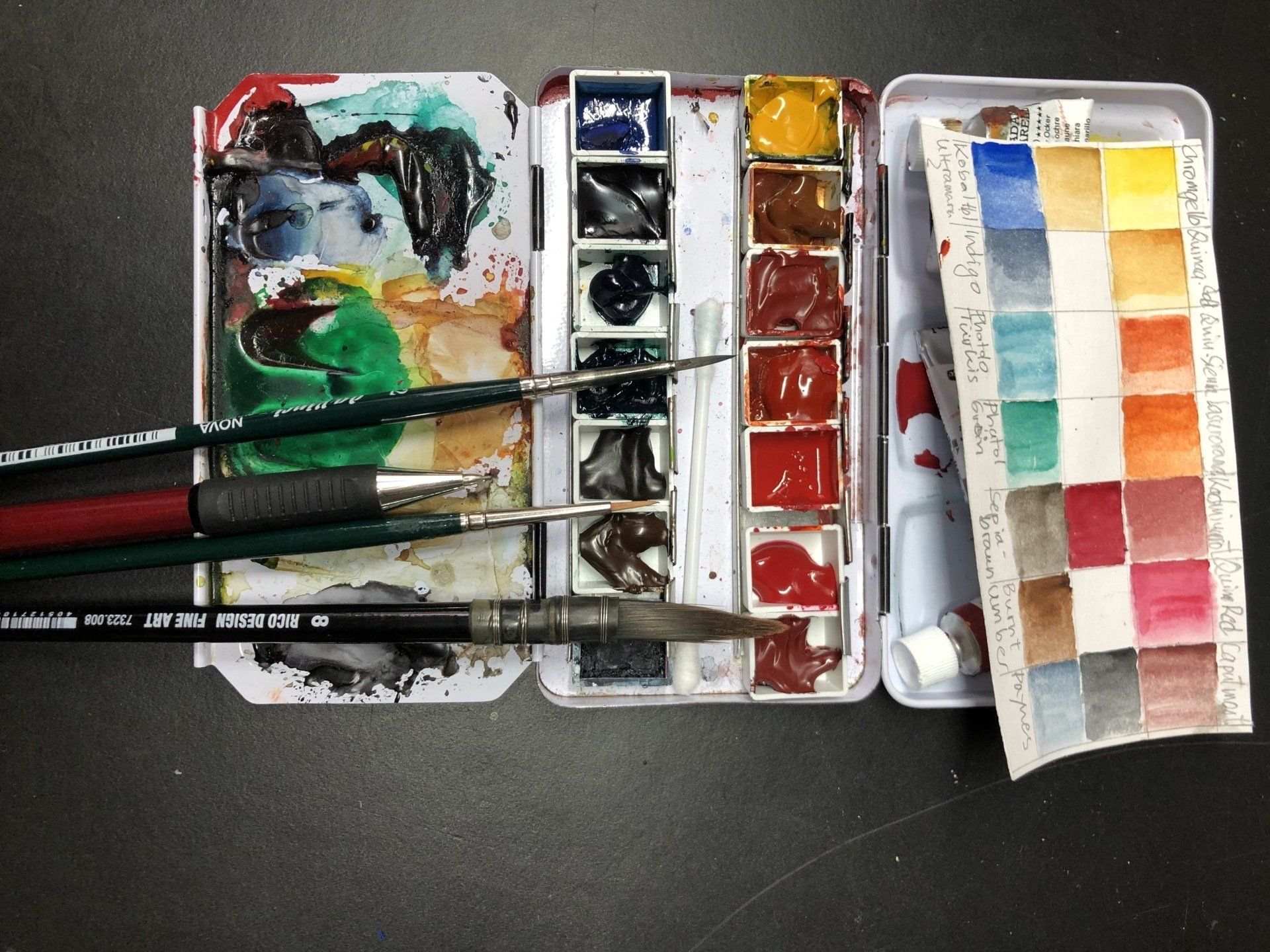 Aquarellfarbkasten
