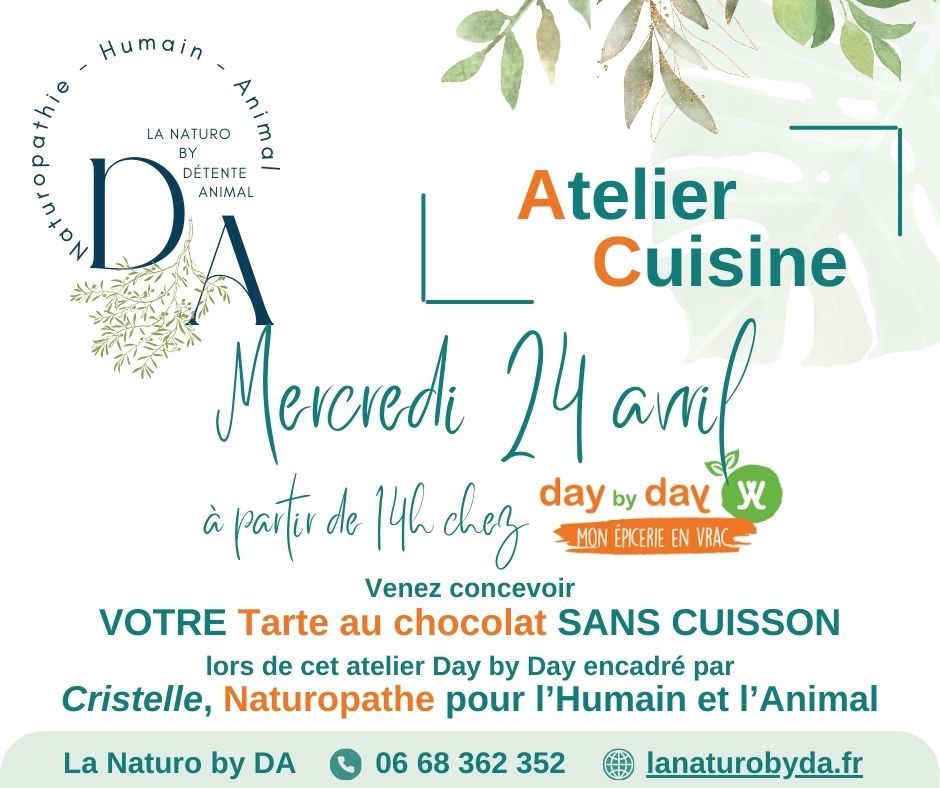 LA NATURO BY DA - participez à l'atelier culinaire encadré par Cristelle chez Day by Day Bourg-en-Bresse