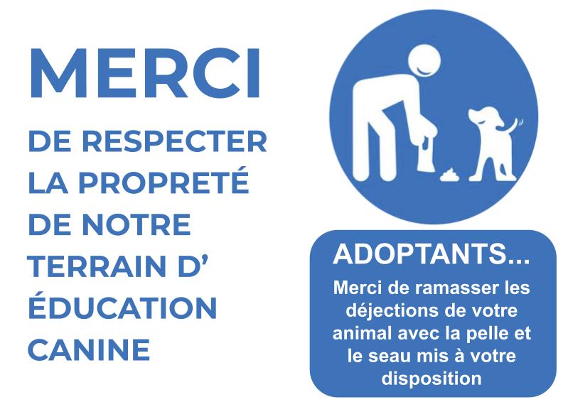 Merci de ramasser les déjections canines
