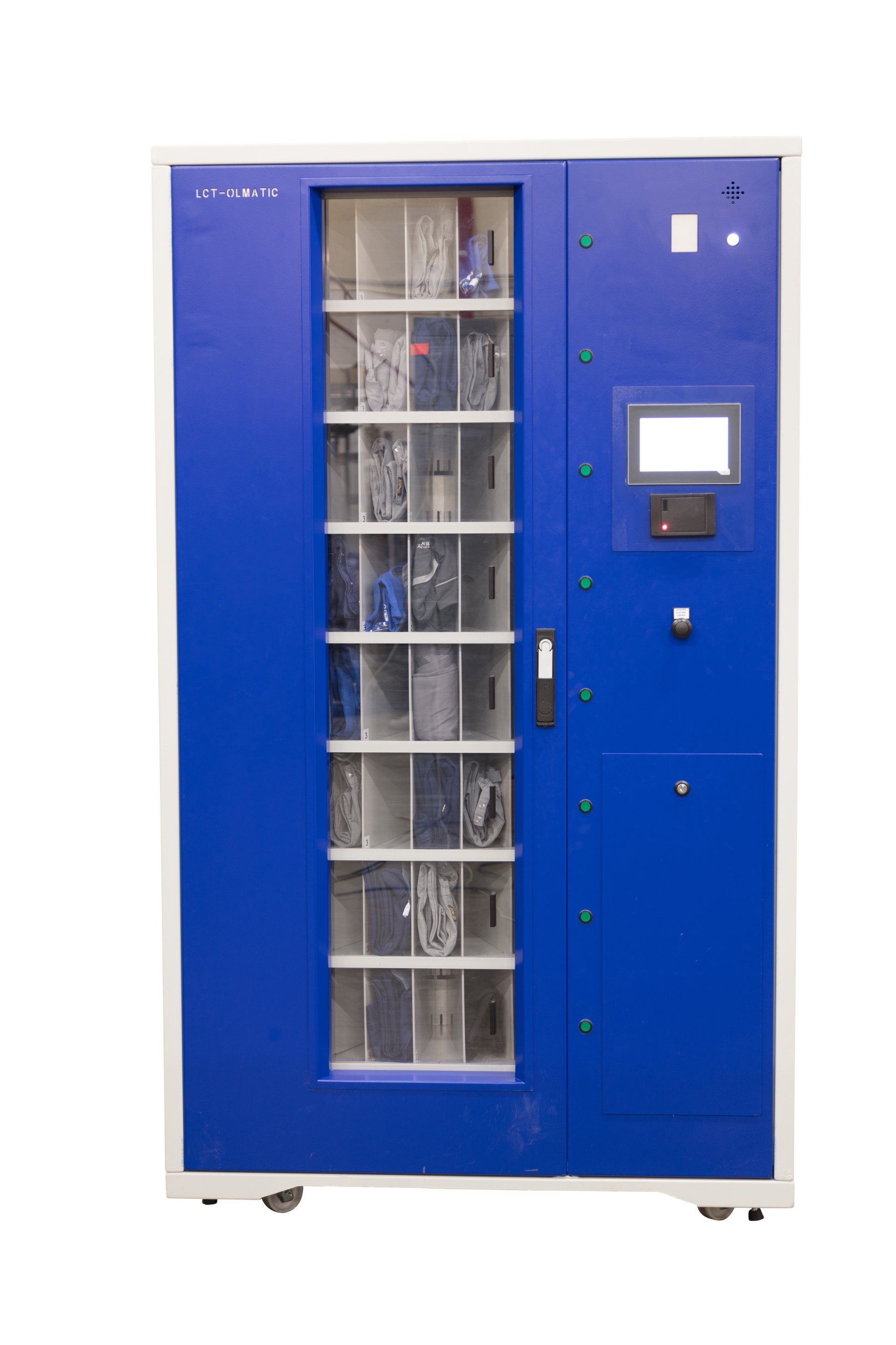 Distributeur automatique d’EPI ou petits accessoires, système rotatif avec gestion automatique du seuil d’alerte