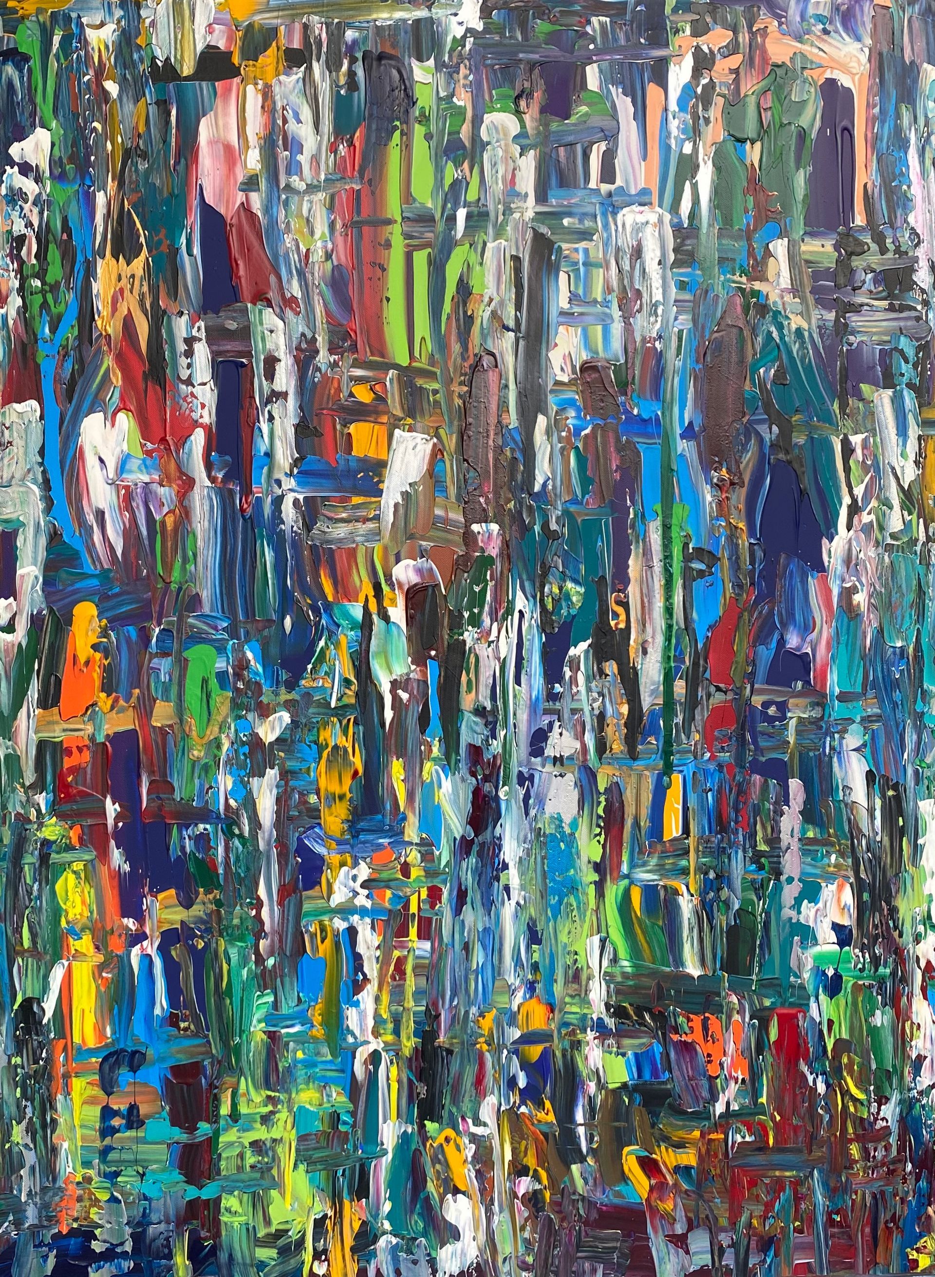 colorful heavy textured artwork