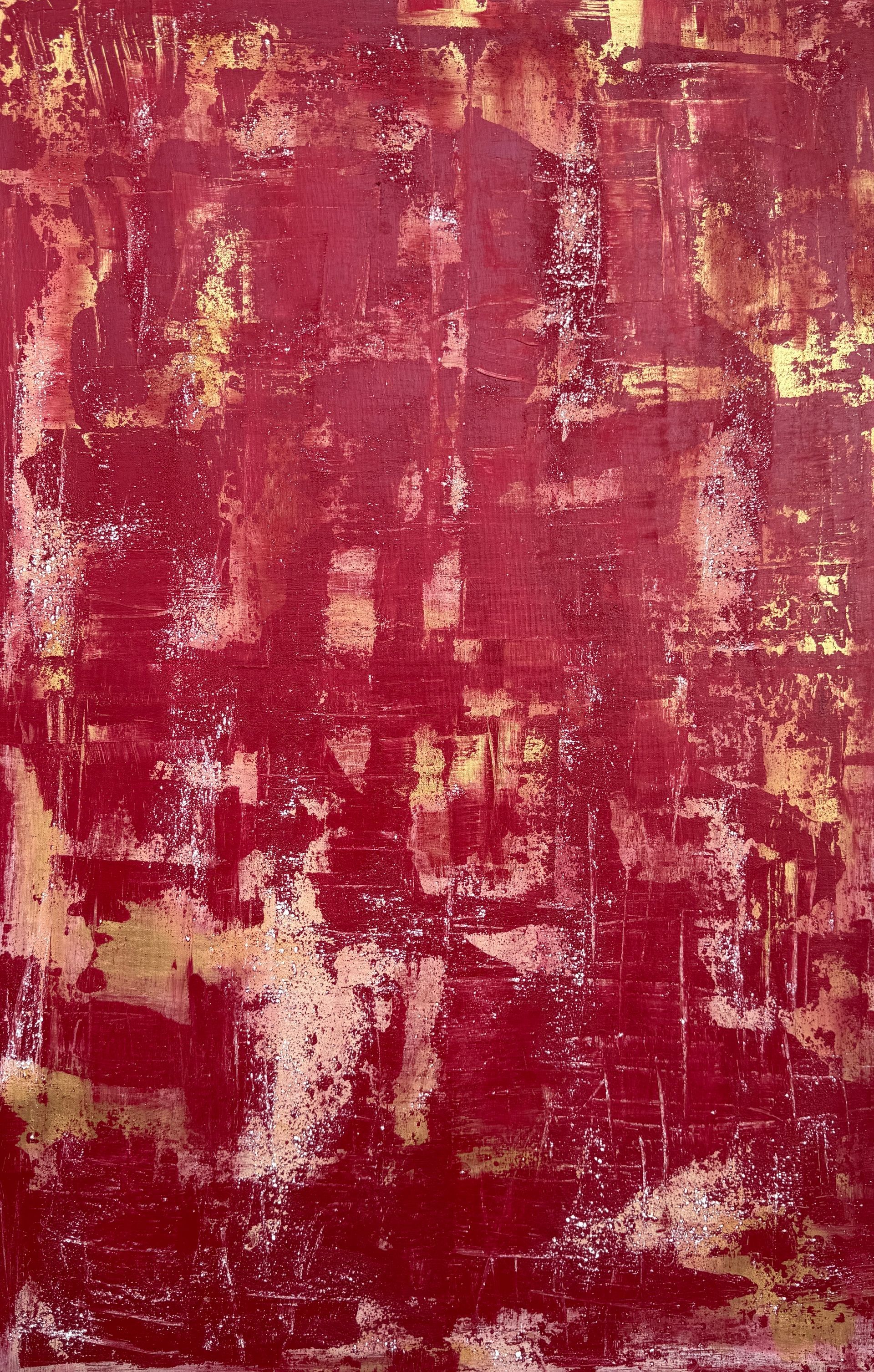 red abstract painting