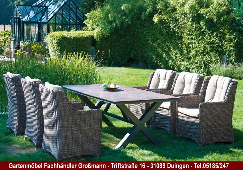Gartenmöbel  Set wetterfest günstig und modern aus Poly- Rattan