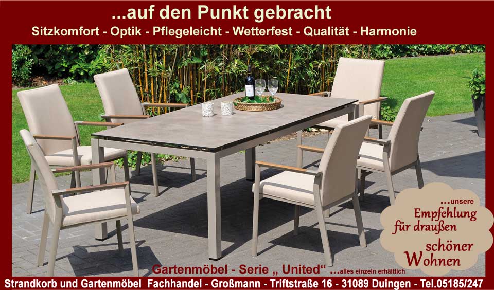 United gehört zu den wetterfesten Gartenmöbel die ganzjährig draußen bleiben können Outdoor Gartensessel United ein Gartenmöbel Polster Stapelsessel _ wetterfeste Gartenmöbel ganzjährig_
