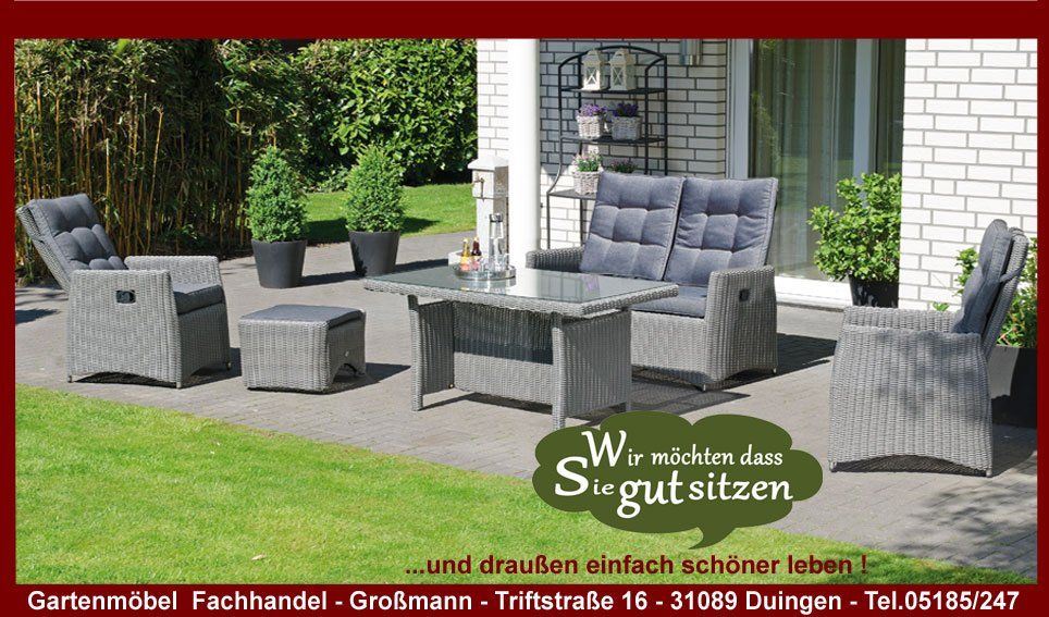 Sunny Smart Outdoor Dining Gartenmöbel Lounge Set Roseville mit 2- Sitzer Gartensofa Sunny Smart Outdoor Dining Gartenmöbel Lounge Set Roseville mit 2- Sitzer Gartensofa
