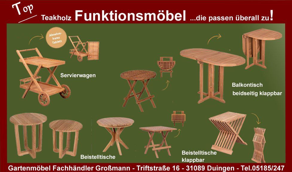 Beistelltische aus Teakholz für Ihre Gartenmöbel Teakholzstühle Teakholz Gartenmöbel Beistelltische