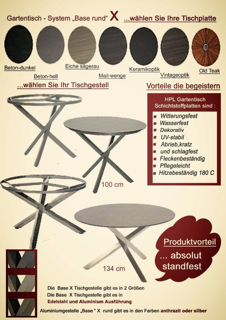 Großer runder Gartentisch, 134cm, kleiner runder Gartentisch 100 cm o Gartenmöbel Hamburg, gartenmöbel Berlin, Gartenmöbel Celle , Gartenmöbel Hannover Gartenmöbel Kassel Gartenmöbel Salzgitter, gartenmöbel Hameln,Gartenmöbel Kiel Gartenmöbel RostockGartentisch rund, Gartentische, Gartentisch groß, Sonnenpartner, Gartentisch ausziehbar
