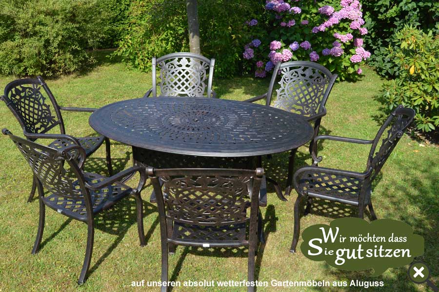 Stabile wetterfeste Gartenmöbel aus Aluminium Guss von finden Sie in Gärten in kleinen und großen Städten wie Würzburg, Erlangen, Nürnberg, Heidelberg, Mannheim, Saarbrücken, Karlsruhe, Heilbronn, Stuttgart, Reutlingen, Ulm, Ingolstadt, Ulm , Augsburg, München Freiburg
