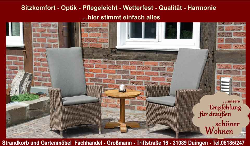 Gartenmöbel sonnenpartner Geflechtsessel Solares