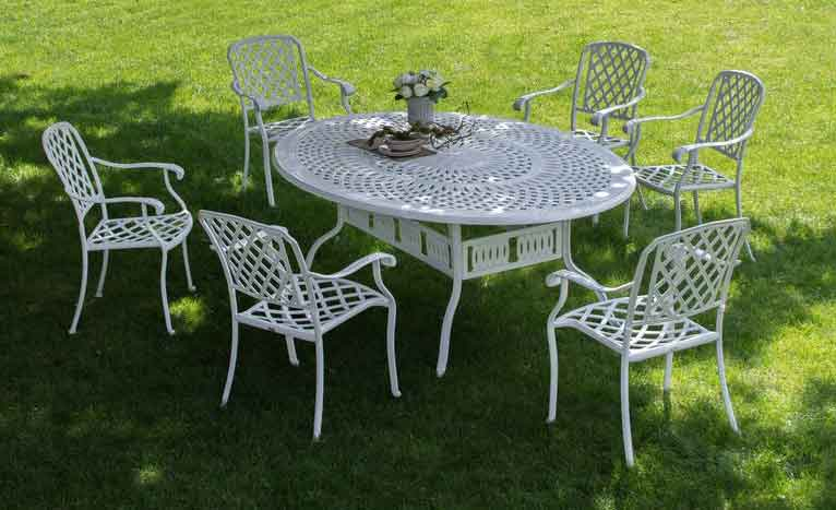 Weiße wetterfeste Gartenmöbel aus Aluminium Guss von finden Sie in Gärten in kleinen und großen Städten wie Recklinghausen Göttingen Halle Leipzig Dresden, Chemnitz, Zwickau Gera, Erfurt, Kassel, Dortmund, Düsseldorf, Remscheid, Köln, Siegen, Koblenz, Wiesbaden Mainz, Frankfurt,