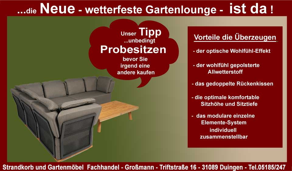 Wetterfeste Gartenlounge-Möbel kaufen  und wetterfeste Polster.Outdoor Gartenmöbel Lounge, Outdoor Loungemöbel, sunbrella Lounge