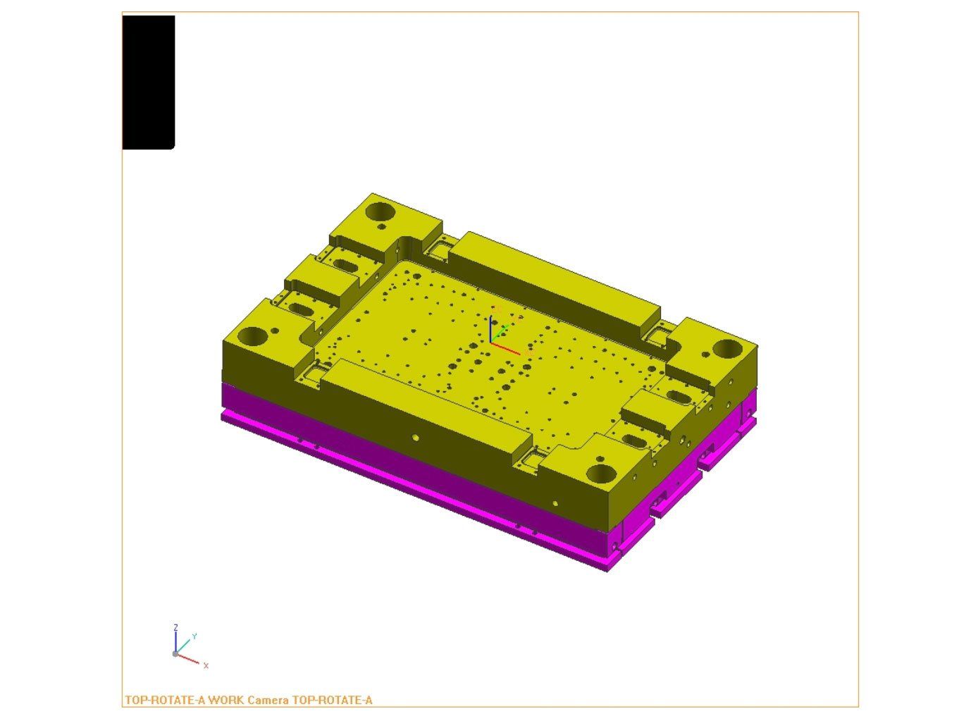 yellow diagram of mold base