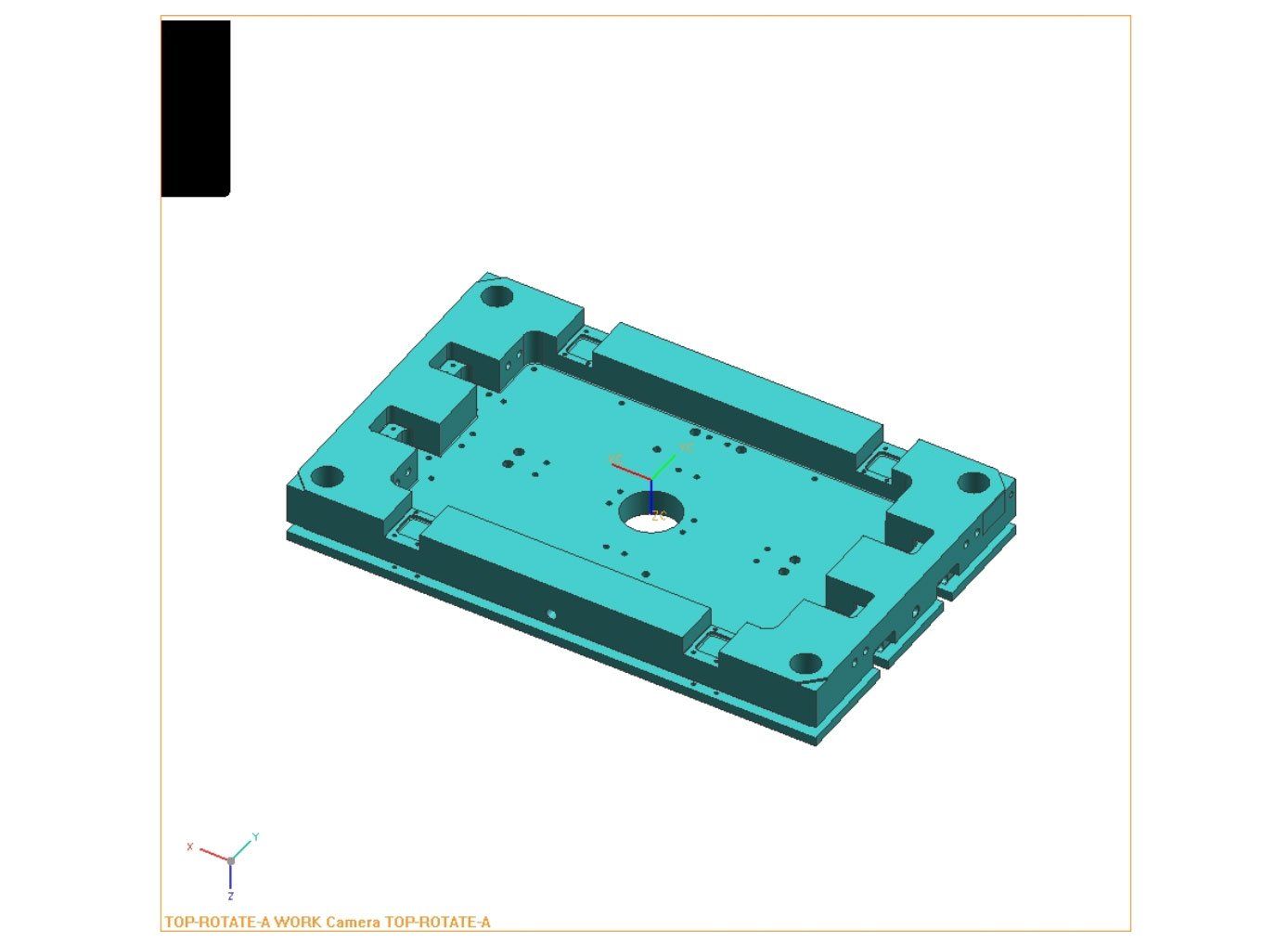 blue diagram of mold base