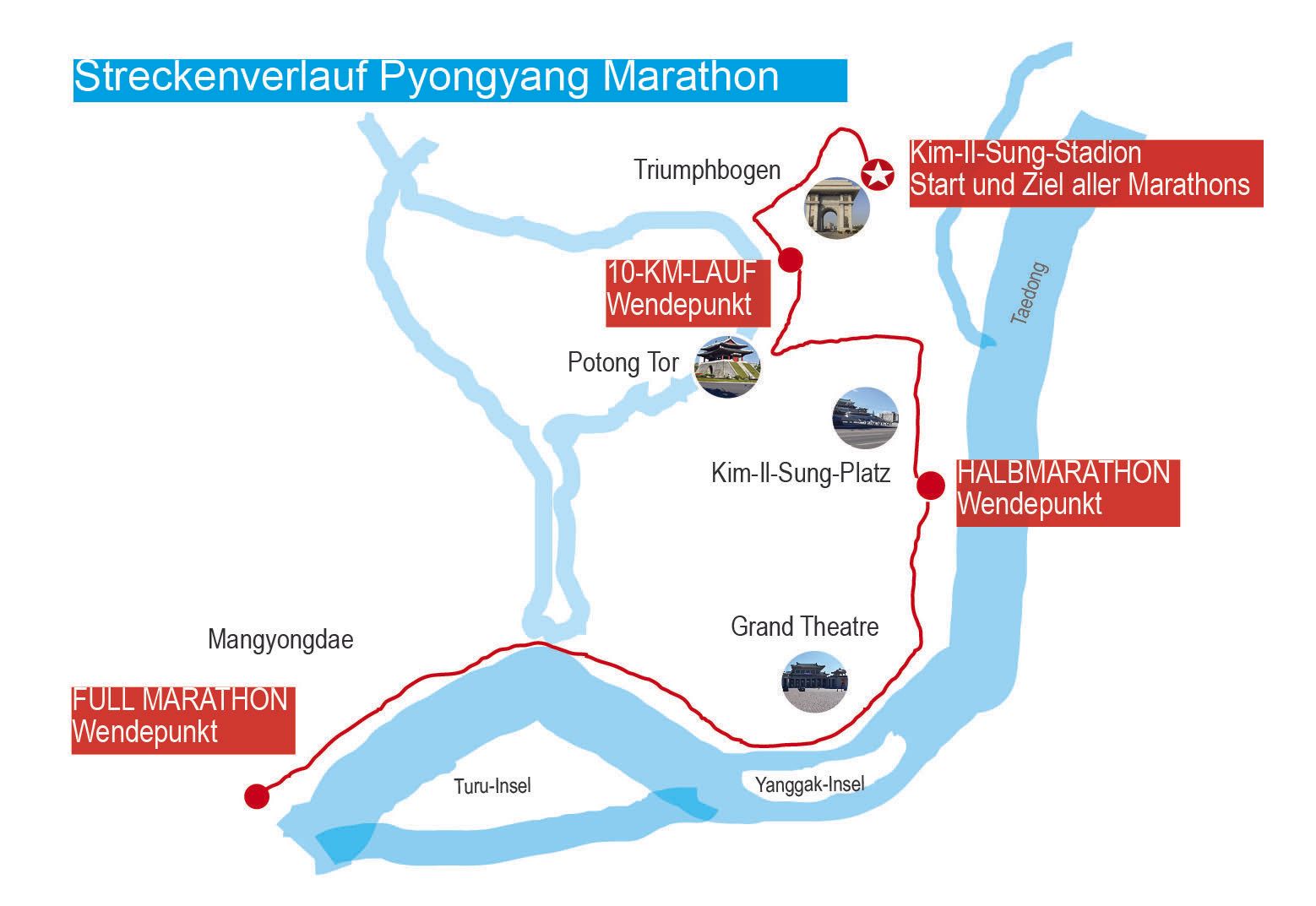 Route Pyongyang-Maraton