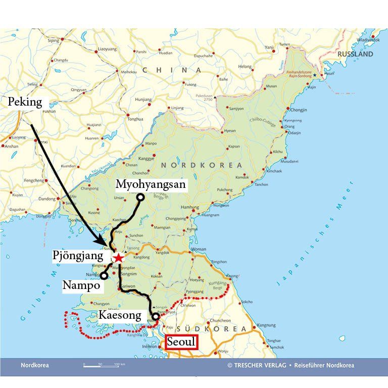 Reiseroute: Nordkorea zum Kennenlernen