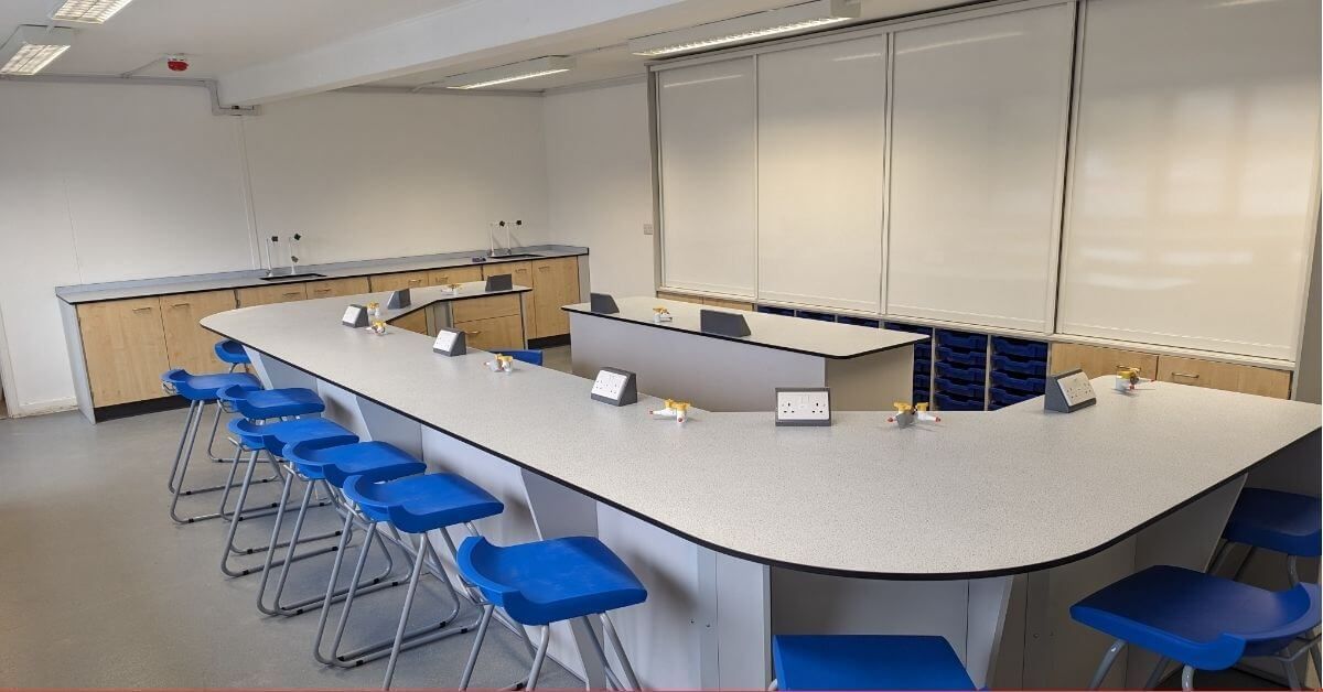 Electric points installed in science lab at a secondary school