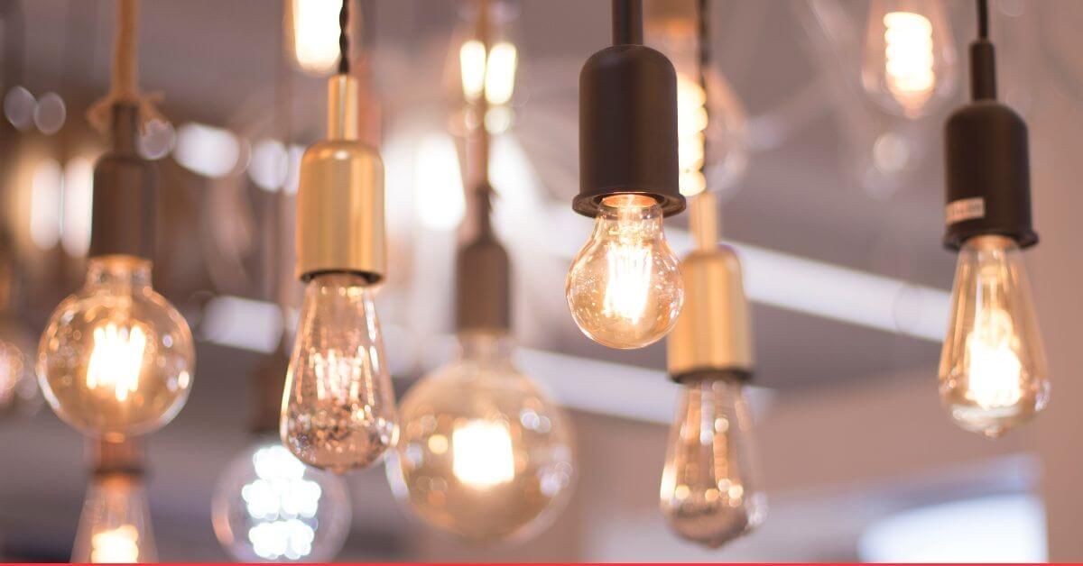LED Lighting display in a retail store